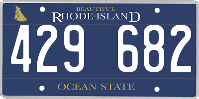 RI license plate 429682