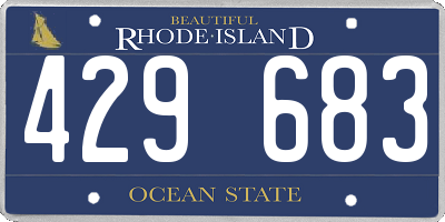 RI license plate 429683