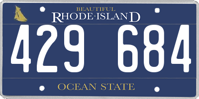 RI license plate 429684