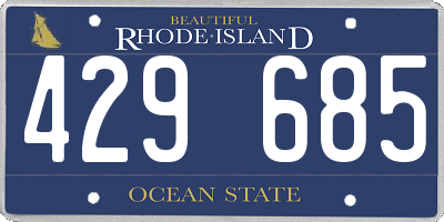RI license plate 429685