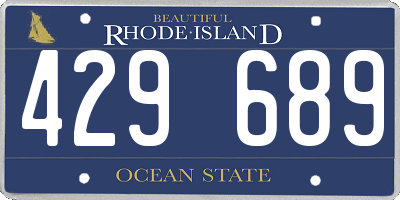 RI license plate 429689