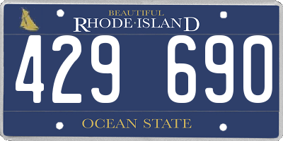 RI license plate 429690