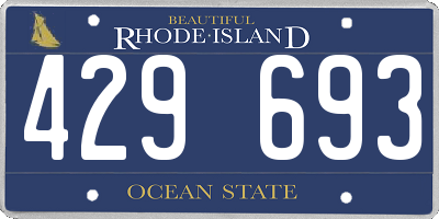 RI license plate 429693