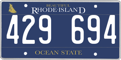 RI license plate 429694