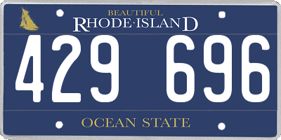 RI license plate 429696