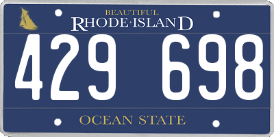RI license plate 429698