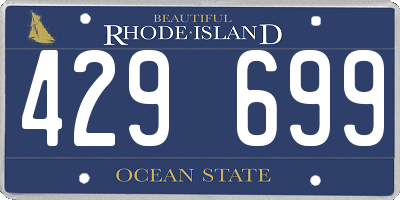 RI license plate 429699