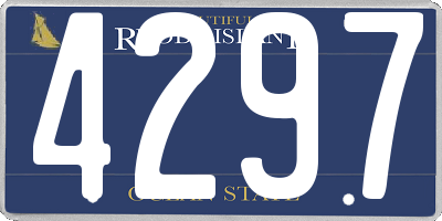 RI license plate 4297