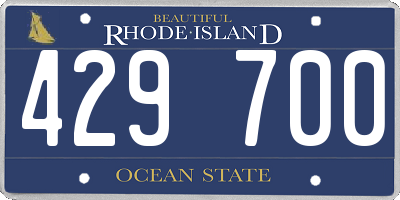 RI license plate 429700