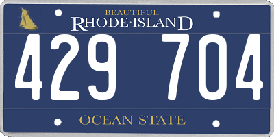 RI license plate 429704