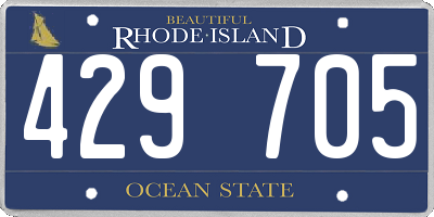 RI license plate 429705