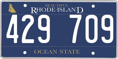 RI license plate 429709