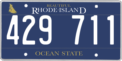 RI license plate 429711