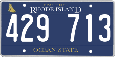 RI license plate 429713