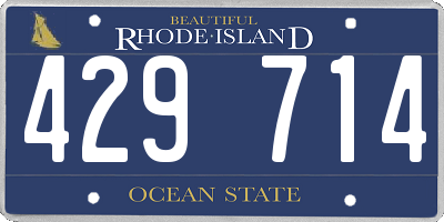 RI license plate 429714