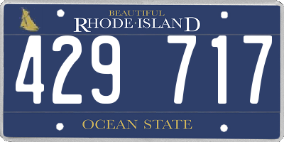 RI license plate 429717