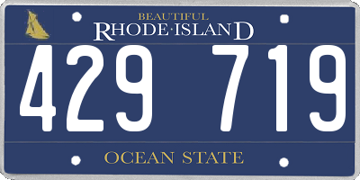 RI license plate 429719