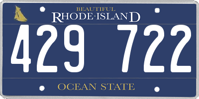 RI license plate 429722