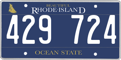 RI license plate 429724