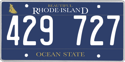 RI license plate 429727