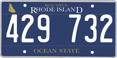 RI license plate 429732