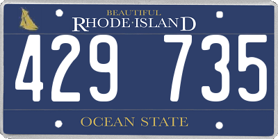 RI license plate 429735