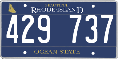 RI license plate 429737