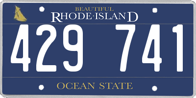 RI license plate 429741