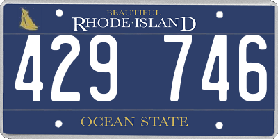 RI license plate 429746