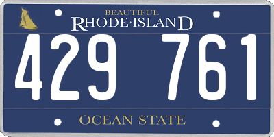 RI license plate 429761