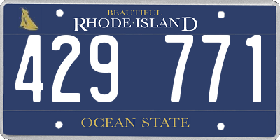 RI license plate 429771