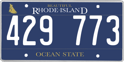 RI license plate 429773