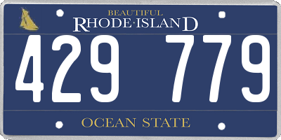 RI license plate 429779