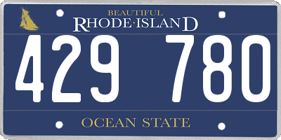 RI license plate 429780