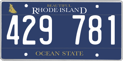 RI license plate 429781