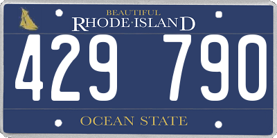 RI license plate 429790