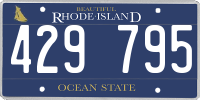 RI license plate 429795