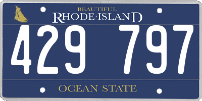RI license plate 429797