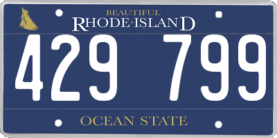 RI license plate 429799