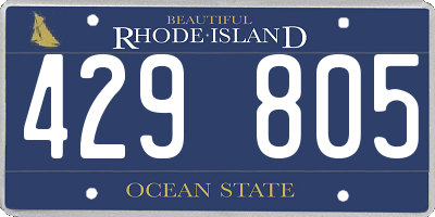 RI license plate 429805