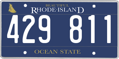 RI license plate 429811
