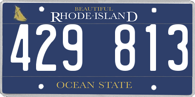 RI license plate 429813