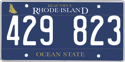 RI license plate 429823
