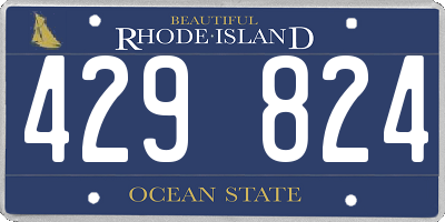 RI license plate 429824