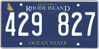 RI license plate 429827