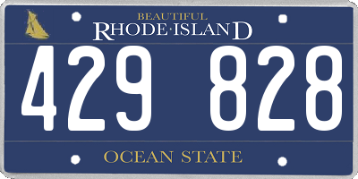 RI license plate 429828