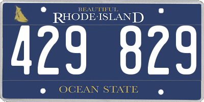 RI license plate 429829