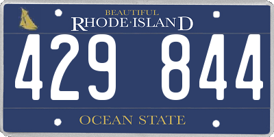 RI license plate 429844