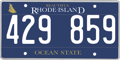 RI license plate 429859