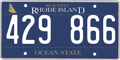 RI license plate 429866